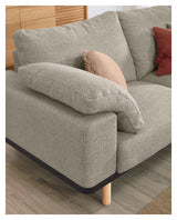 NOA 3-Pers. Soffa med kuddar beige/natur