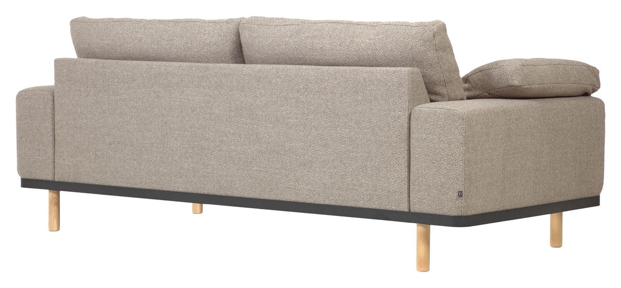 NOA 3-Pers. Soffa med kuddar beige/natur