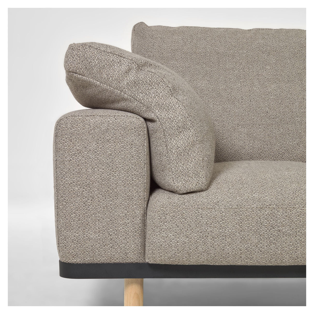 NOA 3-Pers. Soffa med kuddar beige/natur