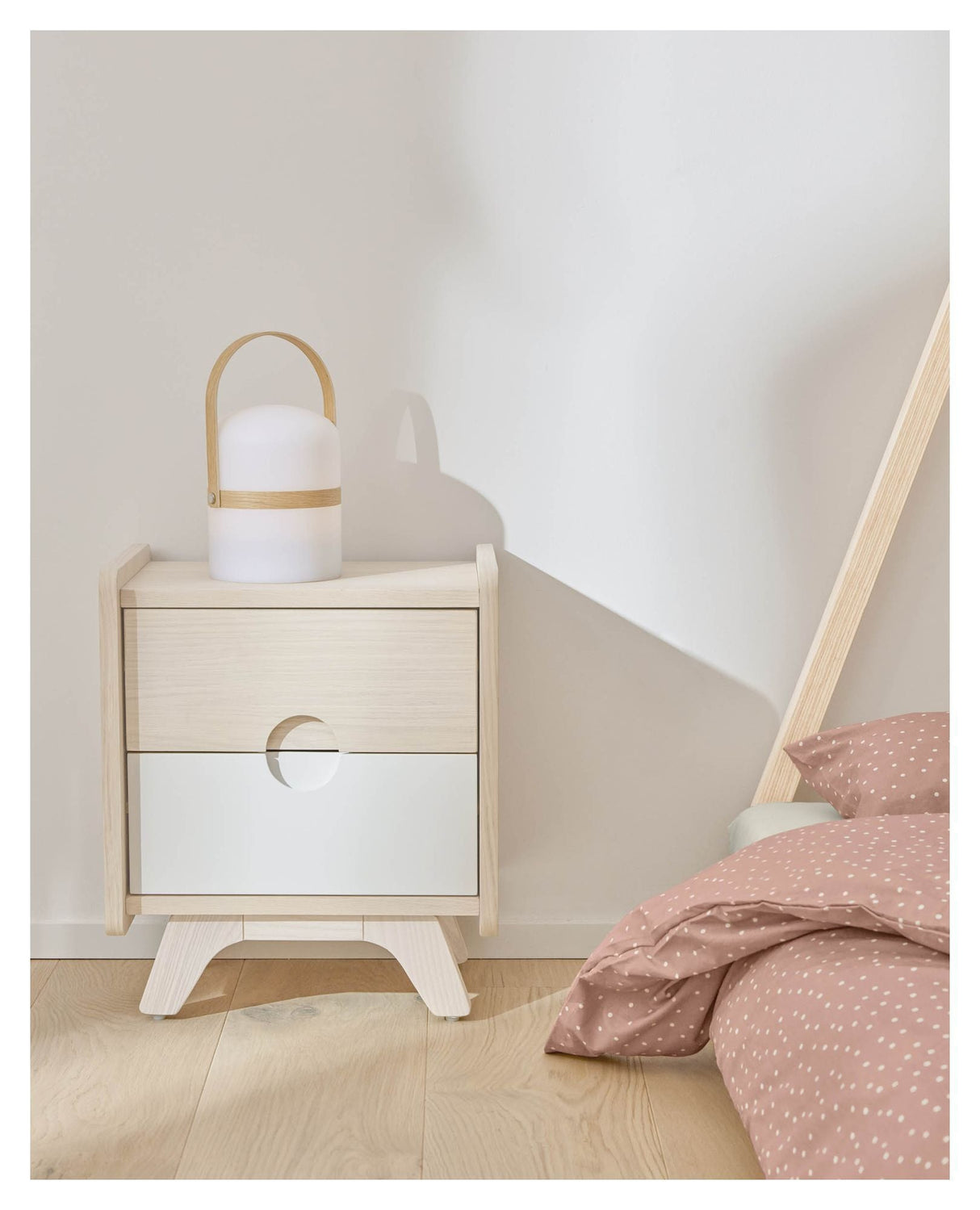 Nunila Kids Bedside Table MDF/Ash Veneer