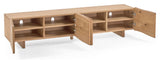 Rasha TVBord w. 4 Dörrar, 200x49, Oak Veneer