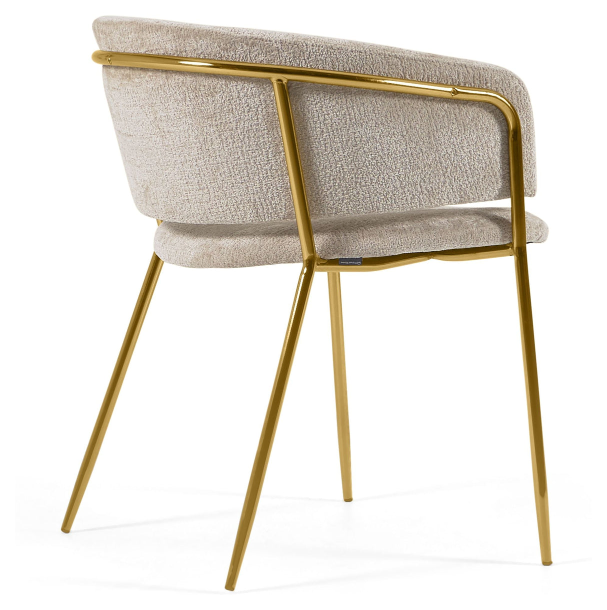 Runnie Dining Chair, Beige Chenille