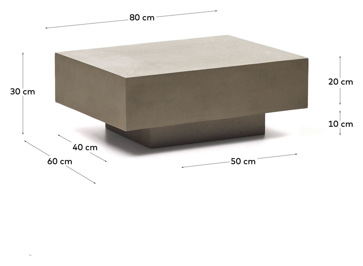 Rustella Lounge Table, Gray, 80x60