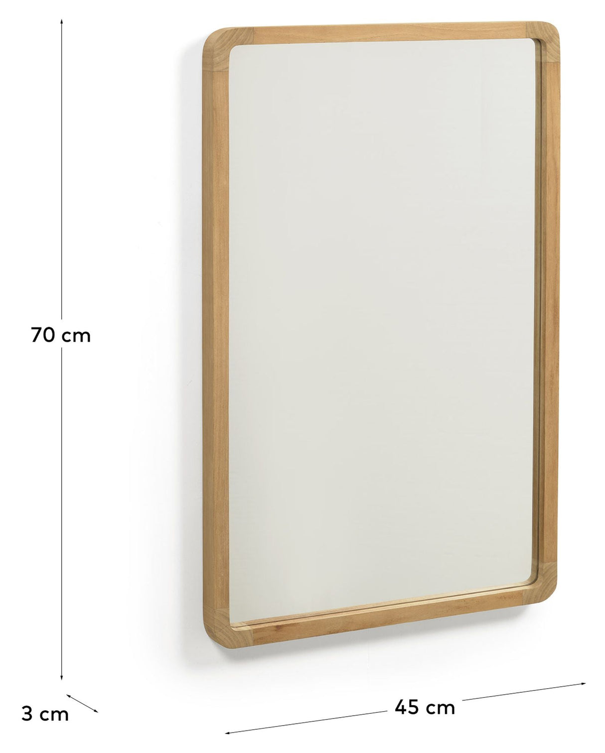 Shamel Mirror, 40x70, solid teakram