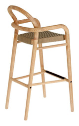 Sheryl Barstool Beige/Light Wood