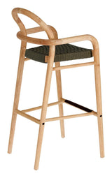 Sheryl Barstool Green/Light Wood