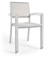 Sirley Garden Chair in Aluminium/Textiles, White