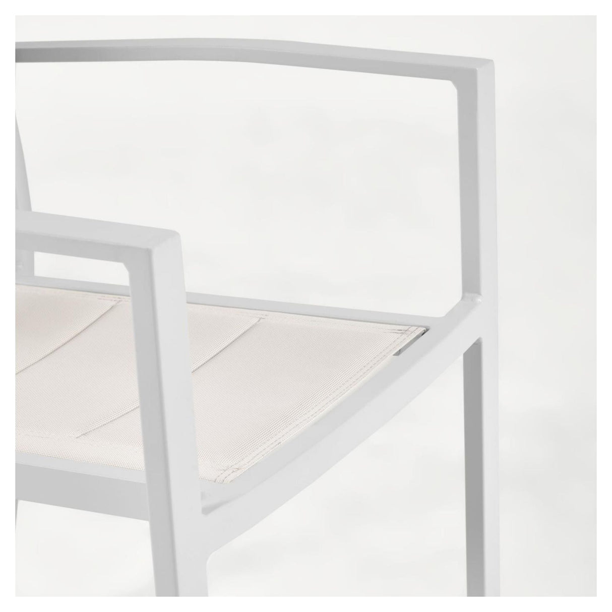 Sirley Garden Chair in Aluminium/Textiles, White