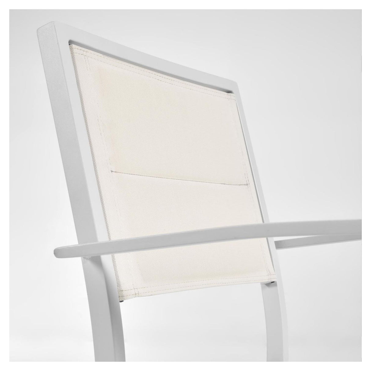 Sirley Garden Chair in Aluminium/Textiles, White