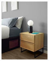 Taiana Bedside Table - Oak Veneer