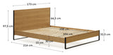 Taiana Bed Frame, Oak Veneer, 160x200