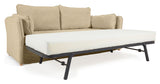 Tanit Sofa Bed, B210, Beige Linen/Beech ben