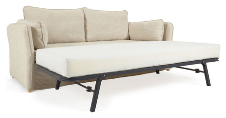 Tanit Sofa Bed, B210, off-white linne/bokben