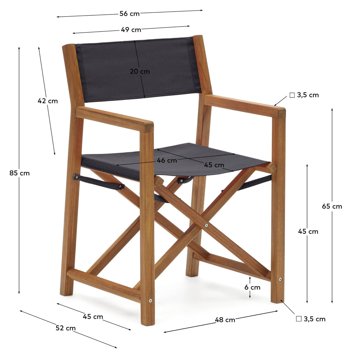 Thianna Garden Chair, svart