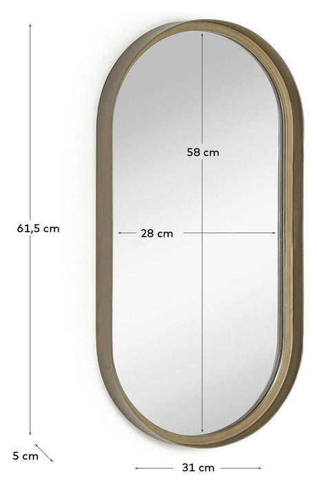 Tiare Mirror Gold Frame, 31x61.5