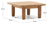 Tirant Café Tabell 70x70cm - teak