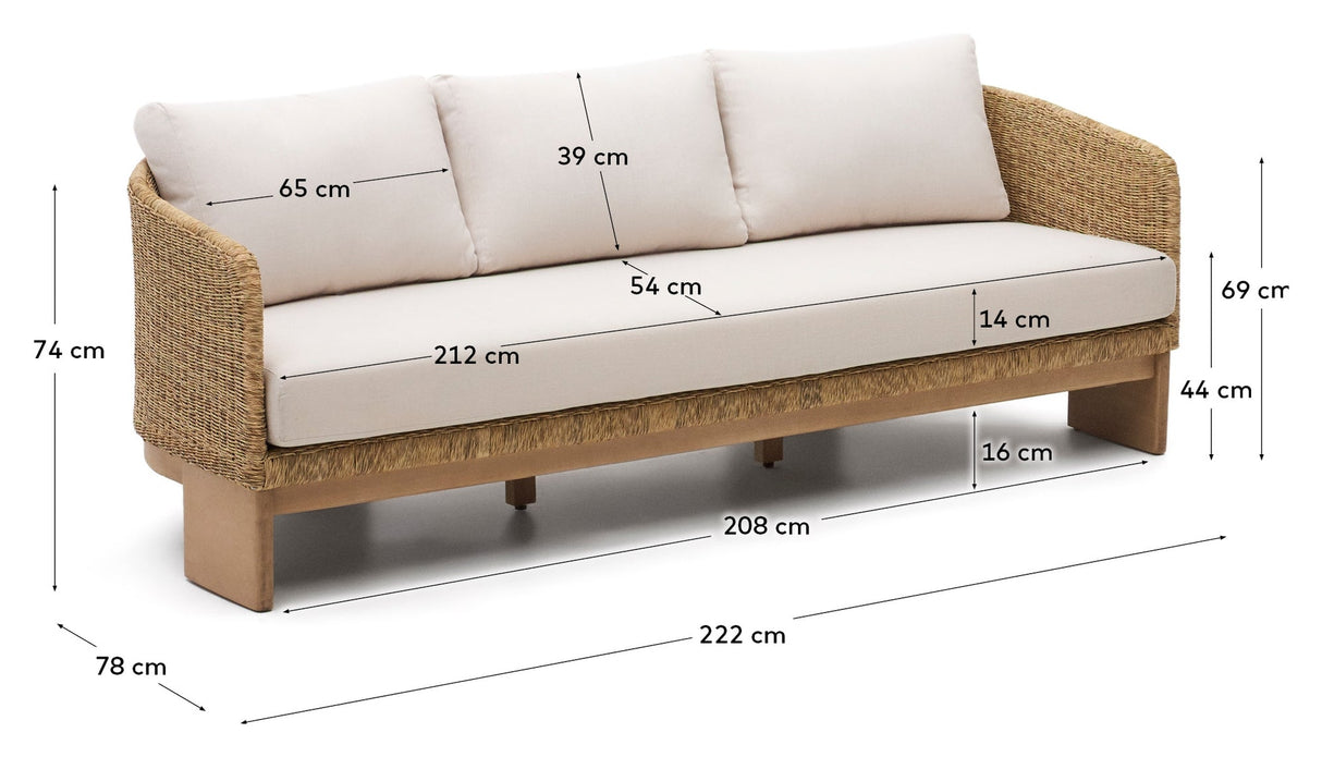 Xoriguer, tre-sits. Soffa