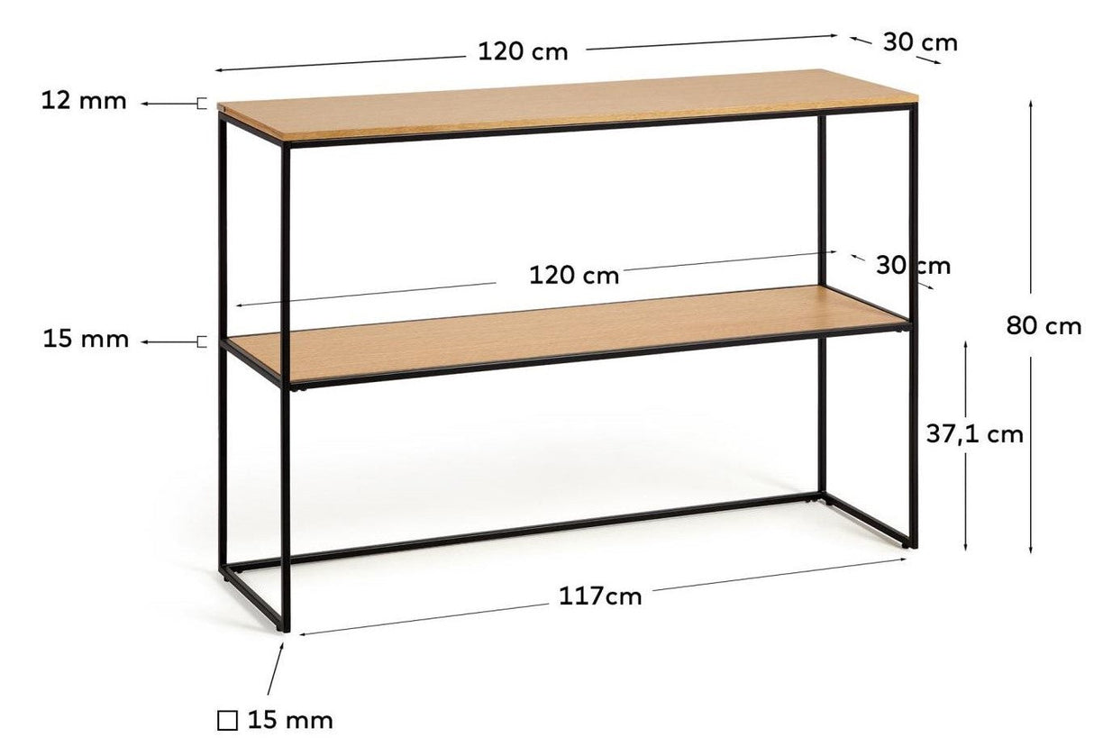 Yoana Console Tabell 120x80, Oak Veneer