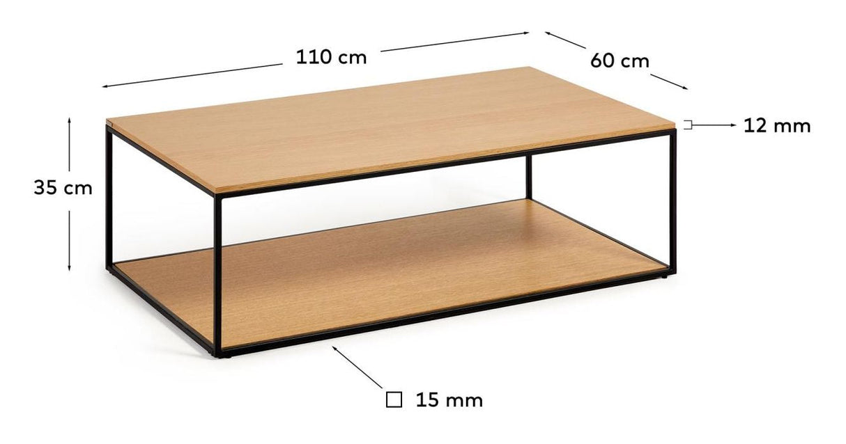 Yoana Coffee Table 110x60, Oak Veneer