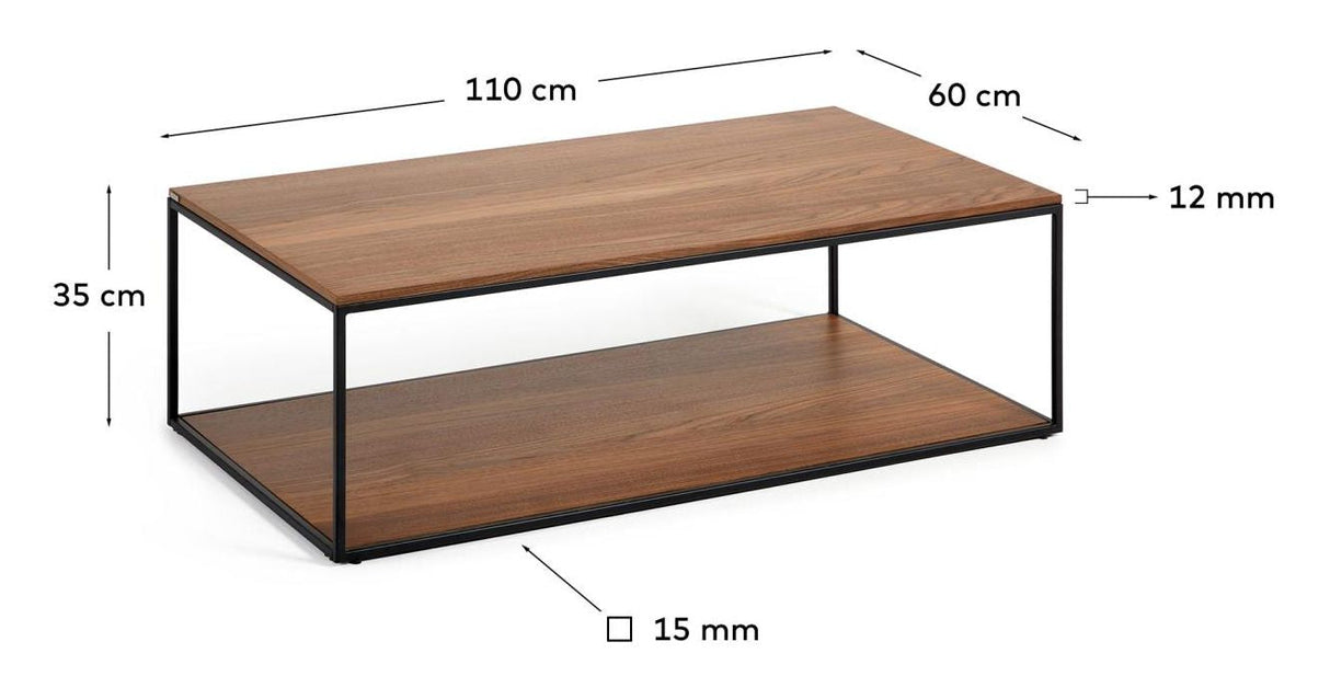 Yoana Coffee Table 110x60, Walnut Definer