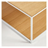 Yoana Coffee Table 80x80, Oak Veneer/White