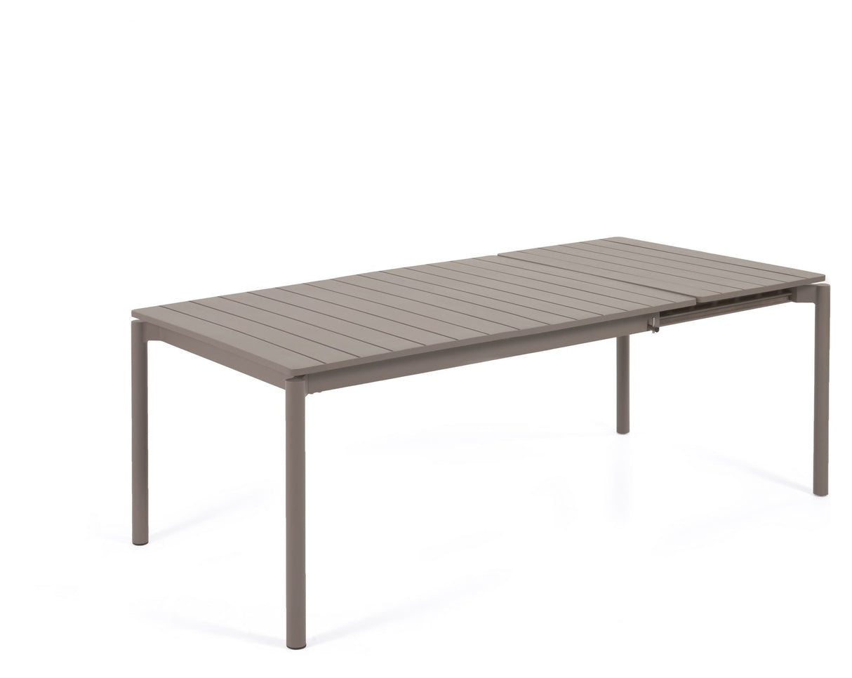 Zaltana Garden Table With Extension, 140/200x90, Mat Brown Aluminium