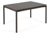 Zaltana Garden Table With Extension, 140/200x90, Mat Black Aluminium