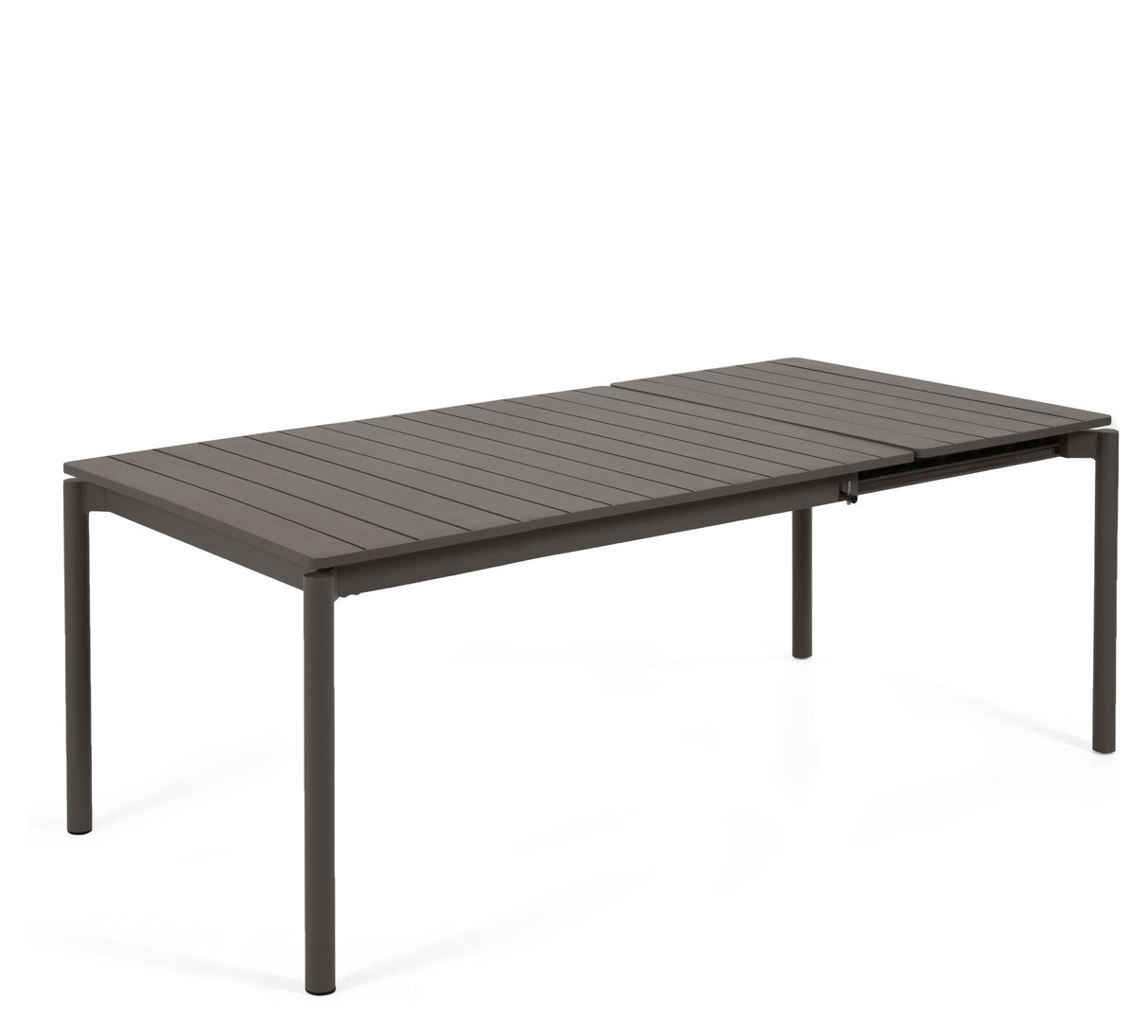 Zaltana Garden Table With Extension, 140/200x90, Mat Black Aluminium