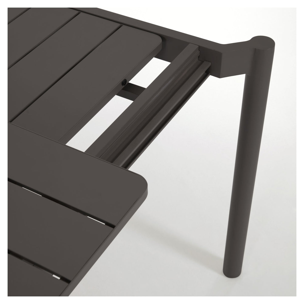 Zaltana Garden Table With Extension, 140/200x90, Mat Black Aluminium