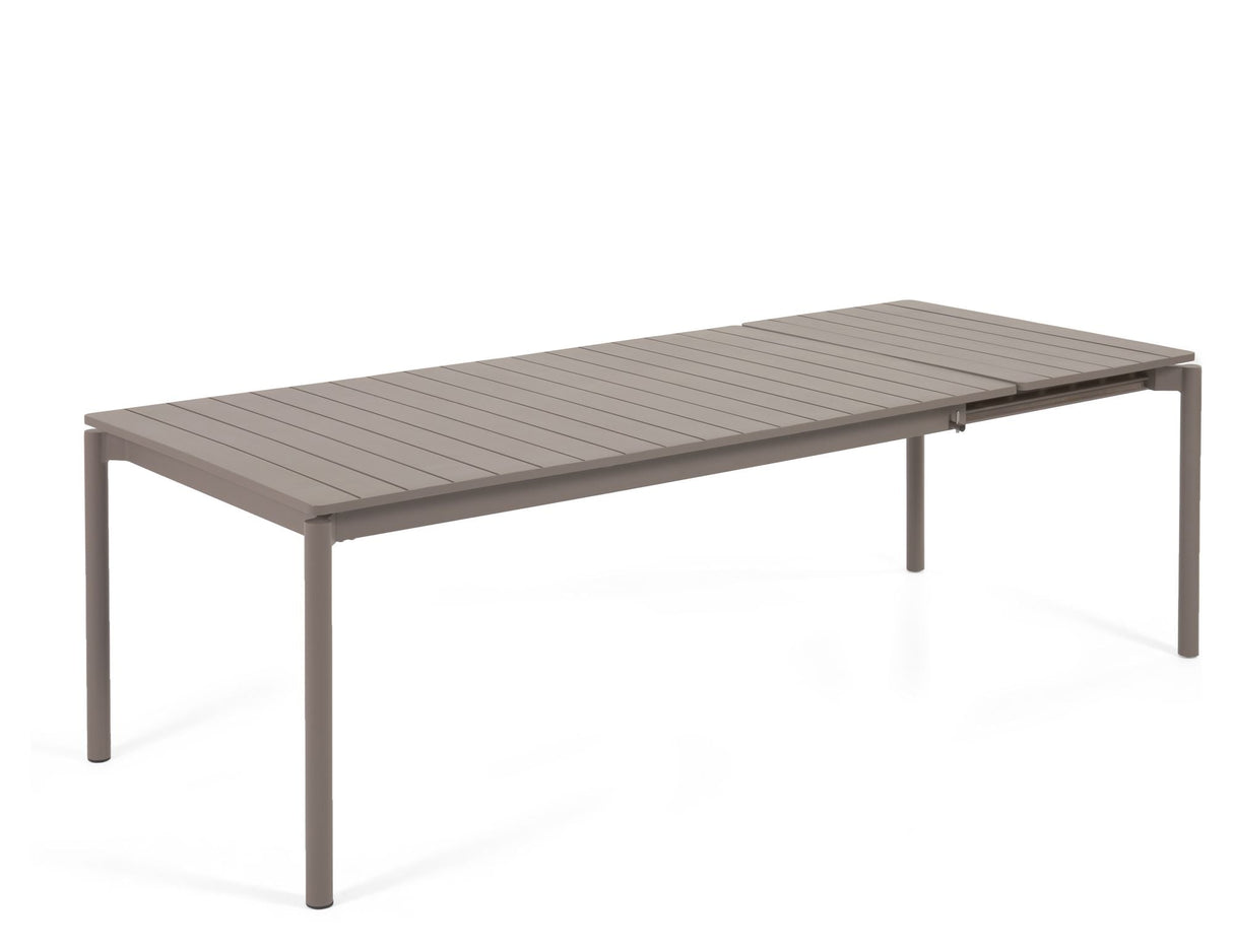 Zaltana Garden Table With Extension, 180/240x100, Mat Brown Alu