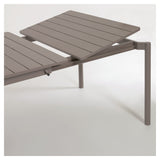 Zaltana Garden Table With Extension, 180/240x100, Mat Brown Alu