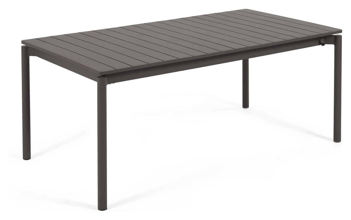 Zaltana Garden Table With Extension, 180/240x100, Mat Black Alu