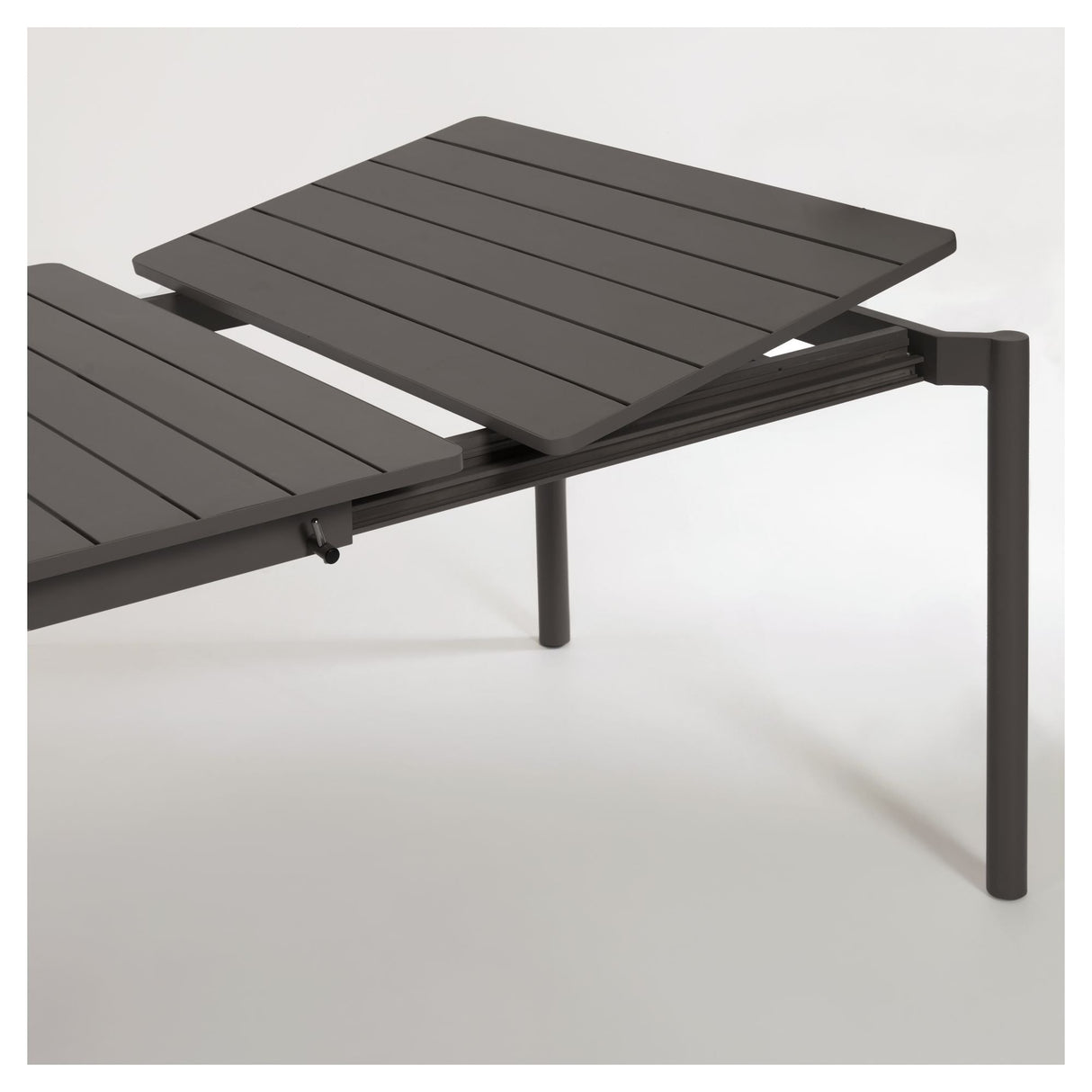 Zaltana Garden Table With Extension, 180/240x100, Mat Black Alu