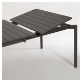 Zaltana Garden Table With Extension, 180/240x100, Mat Black Alu