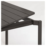 Zaltana Garden Table With Extension, 180/240x100, Mat Black Alu