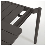 Zaltana Garden Table With Extension, 180/240x100, Mat Black Alu