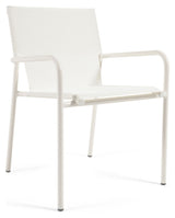 Zaltana Garden Chair, Matte White Aluminium