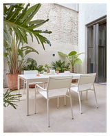 Zaltana Garden Chair, Matte White Aluminium