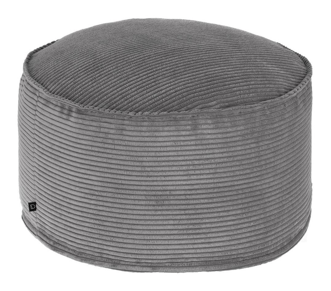 Zina Pouf Gray Velvet, Ø60