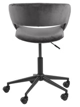 Kline Office chair with soft wheels, dark gray velvet