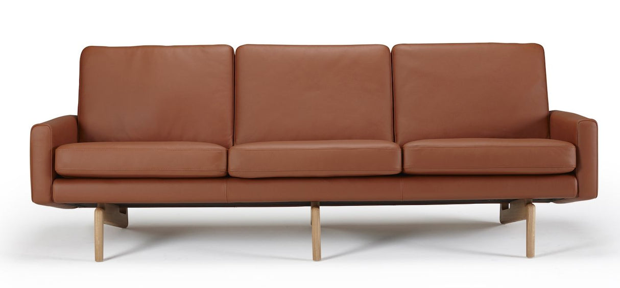 Egsmark 3-sits soffa, cognac läder