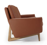 Egsmark 3-sits soffa, cognac läder