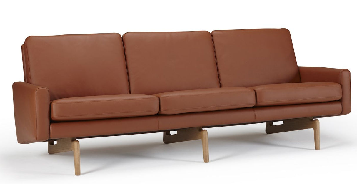 Egsmark 3-sits soffa, cognac läder