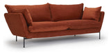 Hasle Lux 2-sits soffa, orange sammet