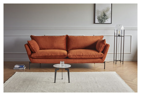 Hasle Lux 2-sits soffa, orange sammet