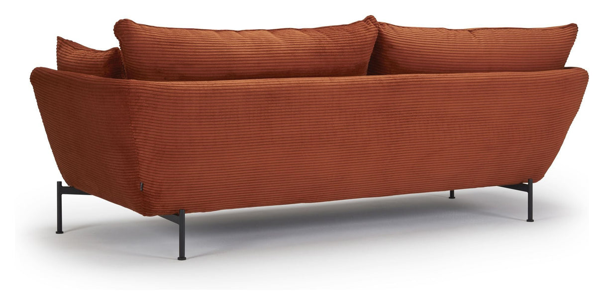 Hasle Lux 2-sits soffa, orange sammet