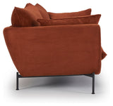 Hasle Lux 2-sits soffa, orange sammet