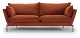 Hasle Lux 3-sits soffa, orange sammet