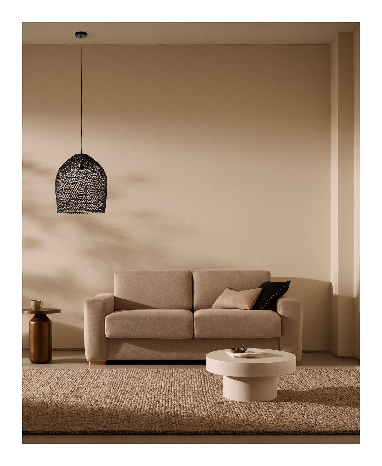 Anley, bäddsoffa, 4-sits. - beige