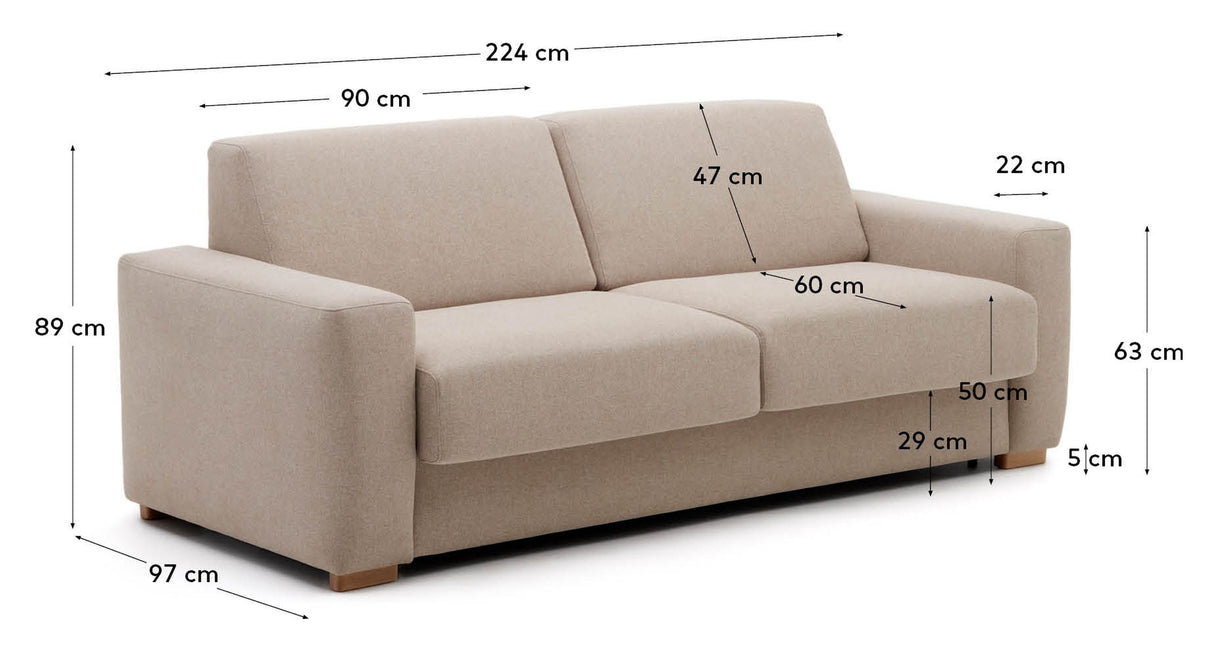 Anley, Sovesofa 3-Pers. - beige